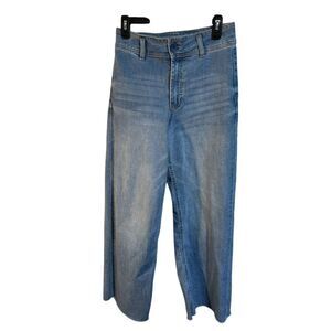 Oat Women's Flared Jeans Size 2 Blue Medium Wash 5-Pocket Style